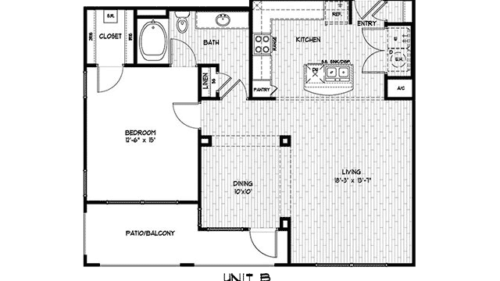 Large One Bedroom, One Bathroom