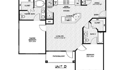 Large Two Bedroom, Two Bathroom
